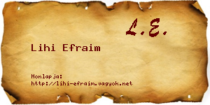 Lihi Efraim névjegykártya