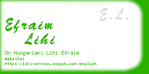 efraim lihi business card